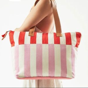 Strawberry Estella Tote by Mercado Global .  Multicolor; Strawberry Gum